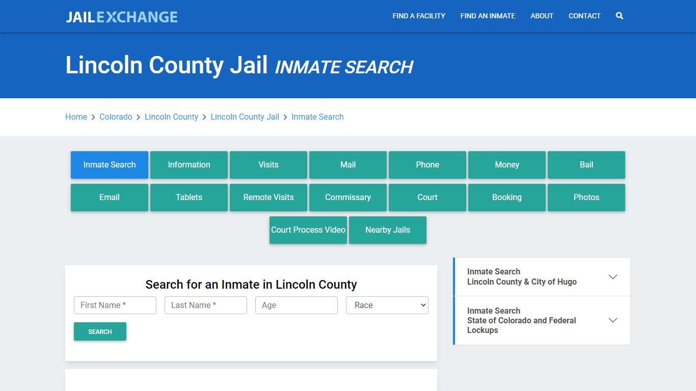 Lincoln County Jail, CO Inmate Search: Roster & Mugshots